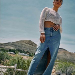 GARAGE denim maxi skirt - size Small